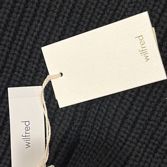 NWT- Wilfred black merino wool textured sweater - Picture 6 of 7
